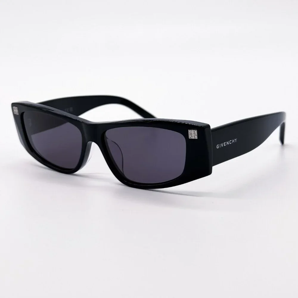 NEW GIVENCHY GV40048F 01A SHINY BLACK/GREY WOMEN SUNGLASSES GIVENCHY - Picture 3 of 9